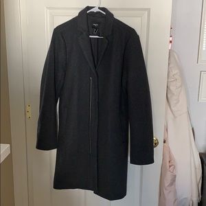 Forever 21 Small Gray Zipper Trench Coat